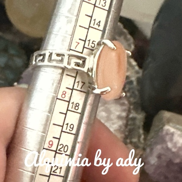 CRAZY LACE AGATE SILVER MIDI RING BOHO - Picture 3 of 3